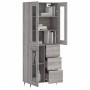 High sideboard sonoma gray plywood 69.5x34x180 cm by vidaXL, Sideboards - Ref: Foro24-3198583, Price: 176,56 €, Discount: %