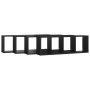Estantes cubo de pared 4 uds contrachapado negro 80x15x26,5 cm