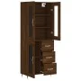Tall brown oak plywood sideboard 69.5x34x180 cm by vidaXL, Sideboards - Ref: Foro24-3198584, Price: 170,38 €, Discount: %