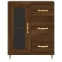 Tall brown oak plywood sideboard 69.5x34x180 cm by vidaXL, Sideboards - Ref: Foro24-3198584, Price: 170,38 €, Discount: %