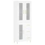 Hohes weißes Sperrholz-Sideboard 69,5 x 34 x 180 cm von vidaXL, Sideboards - Ref: Foro24-3198585, Preis: 185,51 €, Rabatt: %
