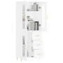 Hohes weißes Sperrholz-Sideboard 69,5 x 34 x 180 cm von vidaXL, Sideboards - Ref: Foro24-3198585, Preis: 185,51 €, Rabatt: %