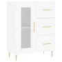 Hohes weißes Sperrholz-Sideboard 69,5 x 34 x 180 cm von vidaXL, Sideboards - Ref: Foro24-3198585, Preis: 185,51 €, Rabatt: %