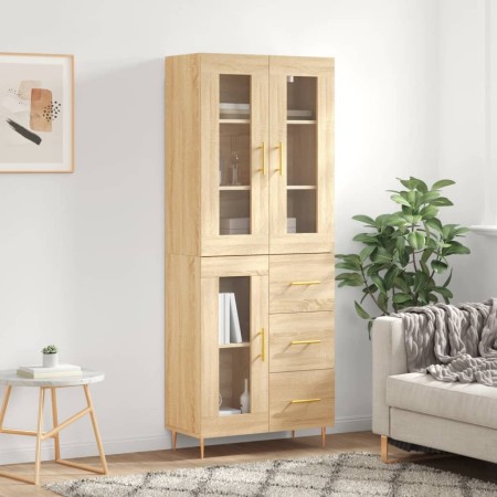 Aparador alto madera contrachapada color roble 69,5x34x180 cm von vidaXL, Sideboards - Ref: Foro24-3198588, Preis: 182,26 €, ...