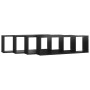 Estante cubo pared 4uds contrachapado negro brillo 80x15x26,5cm