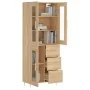 Aparador alto madera contrachapada color roble 69,5x34x180 cm by vidaXL, Sideboards - Ref: Foro24-3198588, Price: 170,40 €, D...