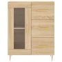 Aparador alto madera contrachapada color roble 69,5x34x180 cm by vidaXL, Sideboards - Ref: Foro24-3198588, Price: 170,40 €, D...