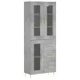 Concrete gray plywood tall sideboard 69.5x34x180 cm by vidaXL, Sideboards - Ref: Foro24-3198589, Price: 172,26 €, Discount: %