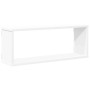 Estante cubo de pared 4 uds contrachapado blanco 60x15x23 cm