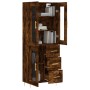 Hohes Sideboard aus geräuchertem Eichensperrholz, 69,5 x 34 x 180 cm von vidaXL, Sideboards - Ref: Foro24-3198590, Preis: 174...