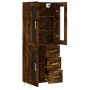Hohes Sideboard aus geräuchertem Eichensperrholz, 69,5 x 34 x 180 cm von vidaXL, Sideboards - Ref: Foro24-3198590, Preis: 171...