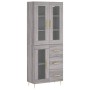 Hohes Sideboard aus sonomagrauem Sperrholz, 69,5 x 34 x 180 cm von vidaXL, Sideboards - Ref: Foro24-3198591, Preis: 187,73 €,...