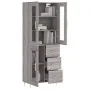 High sideboard sonoma gray plywood 69.5x34x180 cm by vidaXL, Sideboards - Ref: Foro24-3198591, Price: 177,56 €, Discount: %