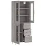 High sideboard sonoma gray plywood 69.5x34x180 cm by vidaXL, Sideboards - Ref: Foro24-3198591, Price: 177,56 €, Discount: %