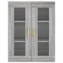 High sideboard sonoma gray plywood 69.5x34x180 cm by vidaXL, Sideboards - Ref: Foro24-3198591, Price: 177,56 €, Discount: %