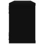 Estante cubo de pared 4 uds contrachapado negro 60x15x23 cm