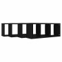 Estante cubo de pared 4 uds contrachapado negro 60x15x23 cm