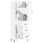 Aparador alto madera contrachapada blanco 69,5x34x180 cm de vidaXL, Aparadores - Ref: Foro24-3198593, Precio: 182,02 €, Descu...