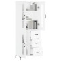Hohes weißes Sperrholz-Sideboard 69,5 x 34 x 180 cm von vidaXL, Sideboards - Ref: Foro24-3198593, Preis: 187,20 €, Rabatt: %