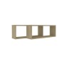 Estante cubo pared 2 uds contrachapado roble Sonoma 60x15x23 cm