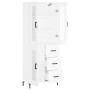 Hohes weißes Sperrholz-Sideboard 69,5 x 34 x 180 cm von vidaXL, Sideboards - Ref: Foro24-3198593, Preis: 187,20 €, Rabatt: %