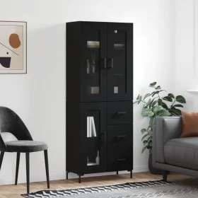 Tall black plywood sideboard 69.5x34x180 cm by vidaXL, Sideboards - Ref: Foro24-3198594, Price: 187,11 €, Discount: %