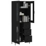 Aparador alto madera contrachapada negro 69,5x34x180 cm de vidaXL, Aparadores - Ref: Foro24-3198594, Precio: 189,49 €, Descue...
