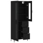 Aparador alto madera contrachapada negro 69,5x34x180 cm de vidaXL, Aparadores - Ref: Foro24-3198594, Precio: 189,49 €, Descue...