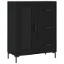 Aparador alto madera contrachapada negro 69,5x34x180 cm de vidaXL, Aparadores - Ref: Foro24-3198594, Precio: 187,32 €, Descue...
