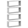 Estante cubo pared 4 uds madera ingeniería hormigón 60x15x23cm