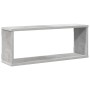 Estante cubo pared 4 uds madera ingeniería hormigón 60x15x23cm
