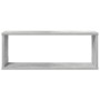 Estante cubo pared 4 uds madera ingeniería hormigón 60x15x23cm