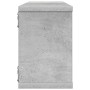 Estante cubo pared 4 uds madera ingeniería hormigón 60x15x23cm