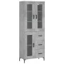 Aparador alto madera contrachapada gris hormigón 69,5x34x180 cm von vidaXL, Sideboards - Ref: Foro24-3198597, Preis: 178,73 €...