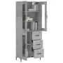 Aparador alto madera contrachapada gris hormigón 69,5x34x180 cm von vidaXL, Sideboards - Ref: Foro24-3198597, Preis: 178,73 €...