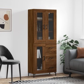 Hohes Sideboard aus braunem Eichensperrholz, 69,5 x 34 x 180 cm von vidaXL, Sideboards - Ref: Foro24-3198600, Preis: 182,99 €...