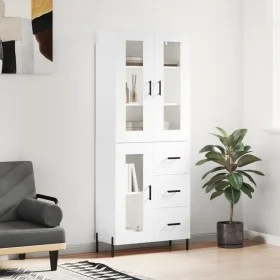 Aparador alto madera contrachapada blanco 69,5x34x180 cm de vidaXL, Aparadores - Ref: Foro24-3198601, Precio: 201,02 €, Descu...