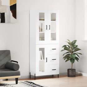 Tall white plywood sideboard 69.5x34x180 cm by vidaXL, Sideboards - Ref: Foro24-3198601, Price: 203,74 €, Discount: %
