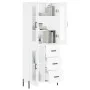 Hohes weißes Sperrholz-Sideboard 69,5 x 34 x 180 cm von vidaXL, Sideboards - Ref: Foro24-3198601, Preis: 201,05 €, Rabatt: %