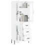 Hohes weißes Sperrholz-Sideboard 69,5 x 34 x 180 cm von vidaXL, Sideboards - Ref: Foro24-3198601, Preis: 203,74 €, Rabatt: %