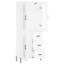 Hohes weißes Sperrholz-Sideboard 69,5 x 34 x 180 cm von vidaXL, Sideboards - Ref: Foro24-3198601, Preis: 203,74 €, Rabatt: %