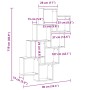 Estante de cubo pared madera contrachapada blanco 90x15x119 cm
