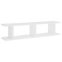 Estantes de pared 2 uds madera contrachapada blanco 90x18x20 cm