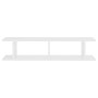 Estantes de pared 2 uds madera contrachapada blanco 90x18x20 cm