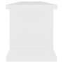 Estantes de pared 2 uds madera contrachapada blanco 90x18x20 cm