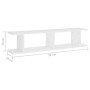 Estantes de pared 2 uds madera contrachapada blanco 90x18x20 cm