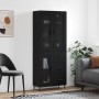 Aparador alto madera contrachapada negro 69,5x34x180 cm de vidaXL, Aparadores - Ref: Foro24-3198610, Precio: 196,55 €, Descue...