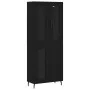 Aparador alto madera contrachapada negro 69,5x34x180 cm de vidaXL, Aparadores - Ref: Foro24-3198610, Precio: 194,01 €, Descue...
