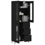 Aparador alto madera contrachapada negro 69,5x34x180 cm de vidaXL, Aparadores - Ref: Foro24-3198610, Precio: 194,01 €, Descue...
