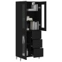Tall black plywood sideboard 69.5x34x180 cm by vidaXL, Sideboards - Ref: Foro24-3198610, Price: 196,55 €, Discount: %